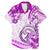 Polynesia Paisley Family Matching Mermaid Dress and Hawaiian Shirt Mix Pink Polynesian Pattern LT05 Dad's Shirt - Short Sleeve Pink - Polynesian Pride