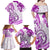 Polynesia Paisley Family Matching Off Shoulder Maxi Dress and Hawaiian Shirt Mix Pink Polynesian Pattern LT05 - Polynesian Pride