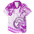 Polynesia Paisley Family Matching Short Sleeve Bodycon Dress and Hawaiian Shirt Mix Pink Polynesian Pattern LT05 Dad's Shirt - Short Sleeve Pink - Polynesian Pride