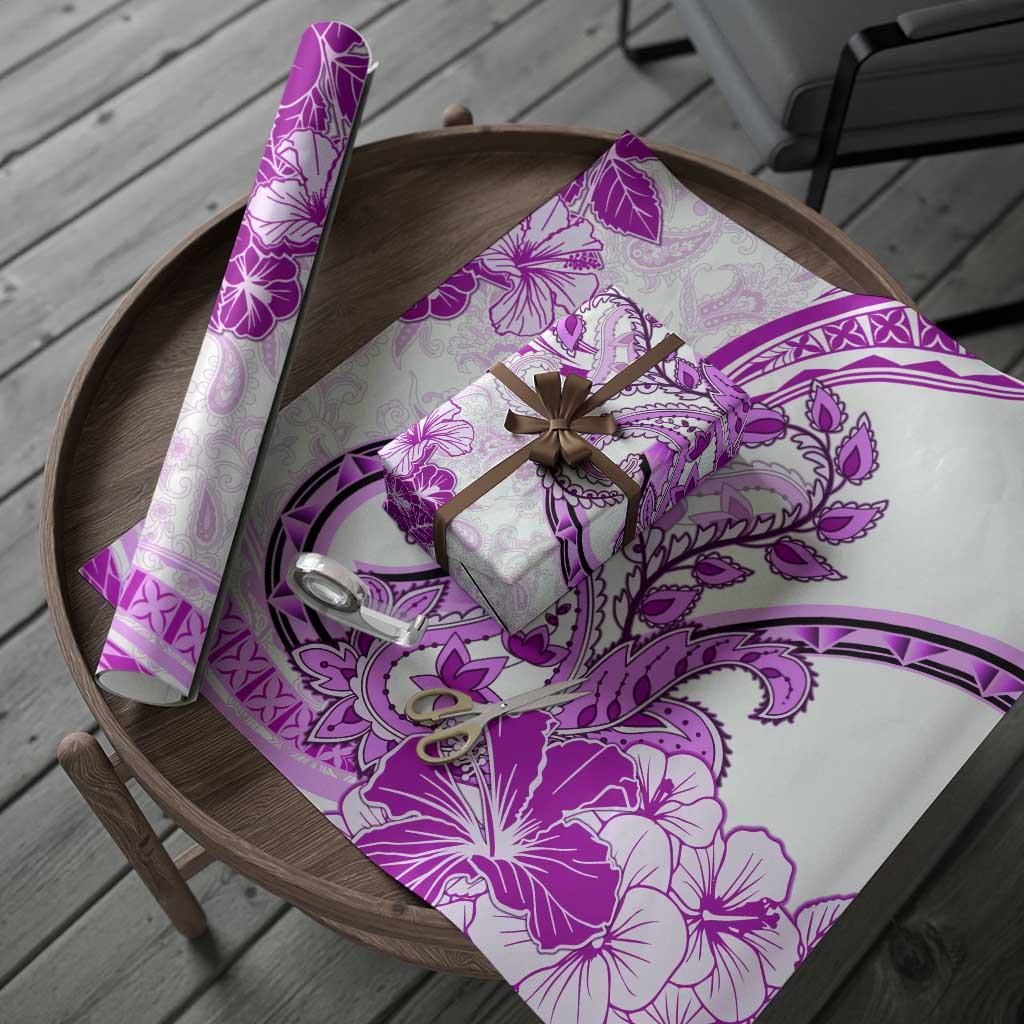 Polynesia Paisley Wrapping Paper Mix Pink Polynesian Pattern LT05 - Polynesian Pride