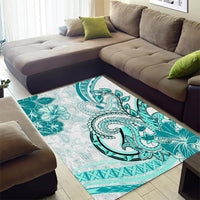 Polynesia Paisley Area Rug Mix Teal Polynesian Pattern LT05 - Polynesian Pride