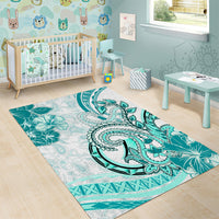 Polynesia Paisley Area Rug Mix Teal Polynesian Pattern LT05 - Polynesian Pride