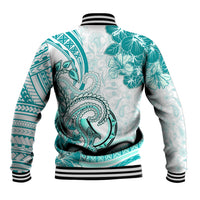 Polynesia Paisley Baseball Jacket Mix Teal Polynesian Pattern LT05 - Polynesian Pride