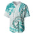 Polynesia Paisley Baseball Jersey Mix Teal Polynesian Pattern LT05 Teal - Polynesian Pride