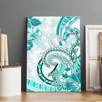 Polynesia Paisley Canvas Wall Art Mix Teal Polynesian Pattern LT05 - Polynesian Pride