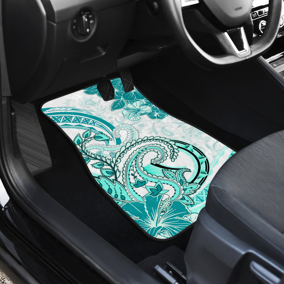 Polynesia Paisley Car Mats Mix Teal Polynesian Pattern LT05 - Polynesian Pride