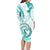 Polynesia Paisley Family Matching Long Sleeve Bodycon Dress and Hawaiian Shirt Mix Teal Polynesian Pattern LT05 - Polynesian Pride