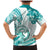 Polynesia Paisley Family Matching Mermaid Dress and Hawaiian Shirt Mix Teal Polynesian Pattern LT05 - Polynesian Pride