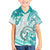 Polynesia Paisley Family Matching Off Shoulder Short Dress and Hawaiian Shirt Mix Teal Polynesian Pattern LT05 Son's Shirt Teal - Polynesian Pride