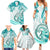 Polynesia Paisley Family Matching Summer Maxi Dress and Hawaiian Shirt Mix Teal Polynesian Pattern LT05 - Polynesian Pride