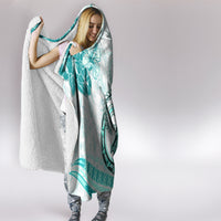 Polynesia Paisley Hooded Blanket Mix Teal Polynesian Pattern LT05 - Polynesian Pride