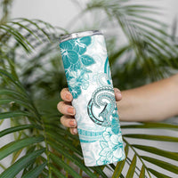 Polynesia Paisley Skinny Tumbler Mix Teal Polynesian Pattern LT05 - Polynesian Pride