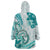 Polynesia Paisley Wearable Blanket Hoodie Mix Teal Polynesian Pattern LT05 - Polynesian Pride