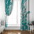 Polynesia Paisley Window Curtain Mix Teal Polynesian Pattern