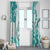 Polynesia Paisley Window Curtain Mix Teal Polynesian Pattern