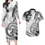 Polynesia Paisley Couples Matching Long Sleeve Bodycon Dress and Hawaiian Shirt Mix White Polynesian Pattern LT05 White - Polynesian Pride