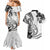 Polynesia Paisley Couples Matching Mermaid Dress and Hawaiian Shirt Mix White Polynesian Pattern LT05 - Polynesian Pride