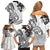 Polynesia Paisley Family Matching Off Shoulder Short Dress and Hawaiian Shirt Mix White Polynesian Pattern LT05 - Polynesian Pride