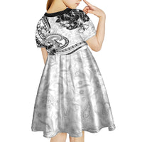 Polynesia Paisley Kid Short Sleeve Dress Mix White Polynesian Pattern LT05 - Polynesian Pride