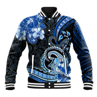 Polynesia Paisley Baseball Jacket Mix Blue Polynesian Pattern LT05 Unisex Blue - Polynesian Pride