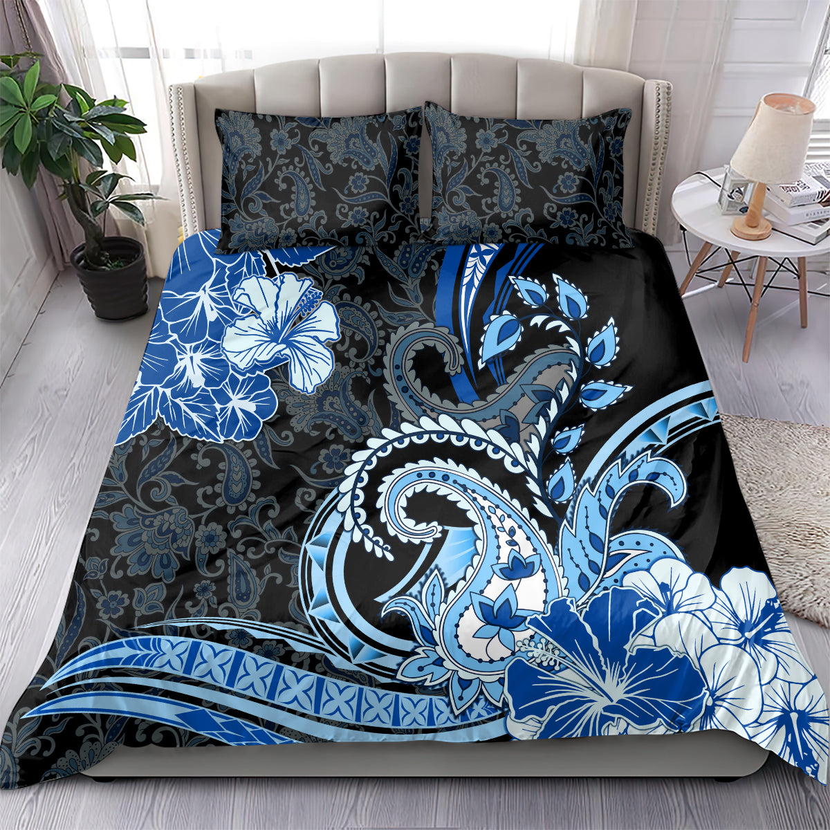 Polynesia Paisley Bedding Set Mix Blue Polynesian Pattern LT05 - Polynesian Pride
