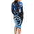 Polynesia Paisley Family Matching Long Sleeve Bodycon Dress and Hawaiian Shirt Mix Blue Polynesian Pattern LT05 - Polynesian Pride