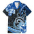 Polynesia Paisley Family Matching Mermaid Dress and Hawaiian Shirt Mix Blue Polynesian Pattern LT05 Dad's Shirt - Short Sleeve Blue - Polynesian Pride