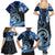 Polynesia Paisley Family Matching Summer Maxi Dress and Hawaiian Shirt Mix Blue Polynesian Pattern LT05 - Polynesian Pride