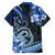 Polynesia Paisley Family Matching Summer Maxi Dress and Hawaiian Shirt Mix Blue Polynesian Pattern LT05 - Polynesian Pride