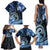 Polynesia Paisley Family Matching Tank Maxi Dress and Hawaiian Shirt Mix Blue Polynesian Pattern LT05 - Polynesian Pride