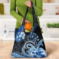Polynesia Paisley Grocery Bag Mix Blue Polynesian Pattern LT05 - Polynesian Pride