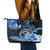 Polynesia Paisley Leather Tote Bag Mix Blue Polynesian Pattern