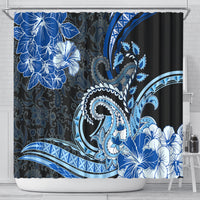 Polynesia Paisley Shower Curtain Mix Blue Polynesian Pattern LT05 - Polynesian Pride