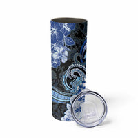 Polynesia Paisley Skinny Tumbler Mix Blue Polynesian Pattern LT05 - Polynesian Pride