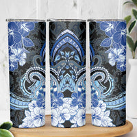 Polynesia Paisley Skinny Tumbler Mix Blue Polynesian Pattern LT05 - Polynesian Pride