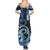 Polynesia Paisley Summer Maxi Dress Mix Blue Polynesian Pattern LT05 - Polynesian Pride