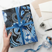 Polynesia Paisley Wrapping Paper Mix Blue Polynesian Pattern LT05 - Polynesian Pride