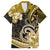 Polynesia Paisley Family Matching Off Shoulder Long Sleeve Dress and Hawaiian Shirt Mix Gold Polynesian Pattern LT05 Dad's Shirt - Short Sleeve Gold - Polynesian Pride