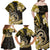 Polynesia Paisley Family Matching Off Shoulder Maxi Dress and Hawaiian Shirt Mix Gold Polynesian Pattern LT05 - Polynesian Pride