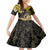 Polynesia Paisley Family Matching Off Shoulder Short Dress and Hawaiian Shirt Mix Gold Polynesian Pattern LT05 Daughter's Dress Gold - Polynesian Pride