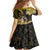 Polynesia Paisley Family Matching Short Sleeve Bodycon Dress and Hawaiian Shirt Mix Gold Polynesian Pattern LT05 - Polynesian Pride