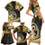 Polynesia Paisley Family Matching Short Sleeve Bodycon Dress and Hawaiian Shirt Mix Gold Polynesian Pattern LT05 - Polynesian Pride