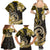 Polynesia Paisley Family Matching Summer Maxi Dress and Hawaiian Shirt Mix Gold Polynesian Pattern LT05 - Polynesian Pride