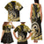 Polynesia Paisley Family Matching Tank Maxi Dress and Hawaiian Shirt Mix Gold Polynesian Pattern LT05 - Polynesian Pride