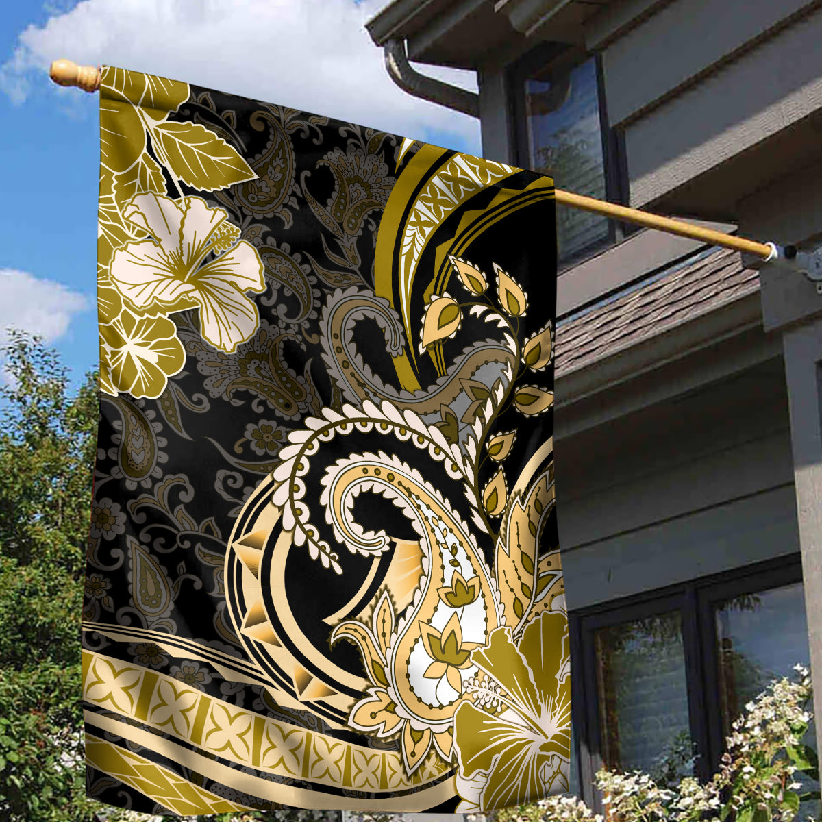 Polynesia Paisley Garden Flag Mix Gold Polynesian Pattern LT05 - Polynesian Pride