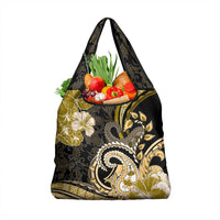 Polynesia Paisley Grocery Bag Mix Gold Polynesian Pattern LT05 1-pack One Size Gold - Polynesian Pride
