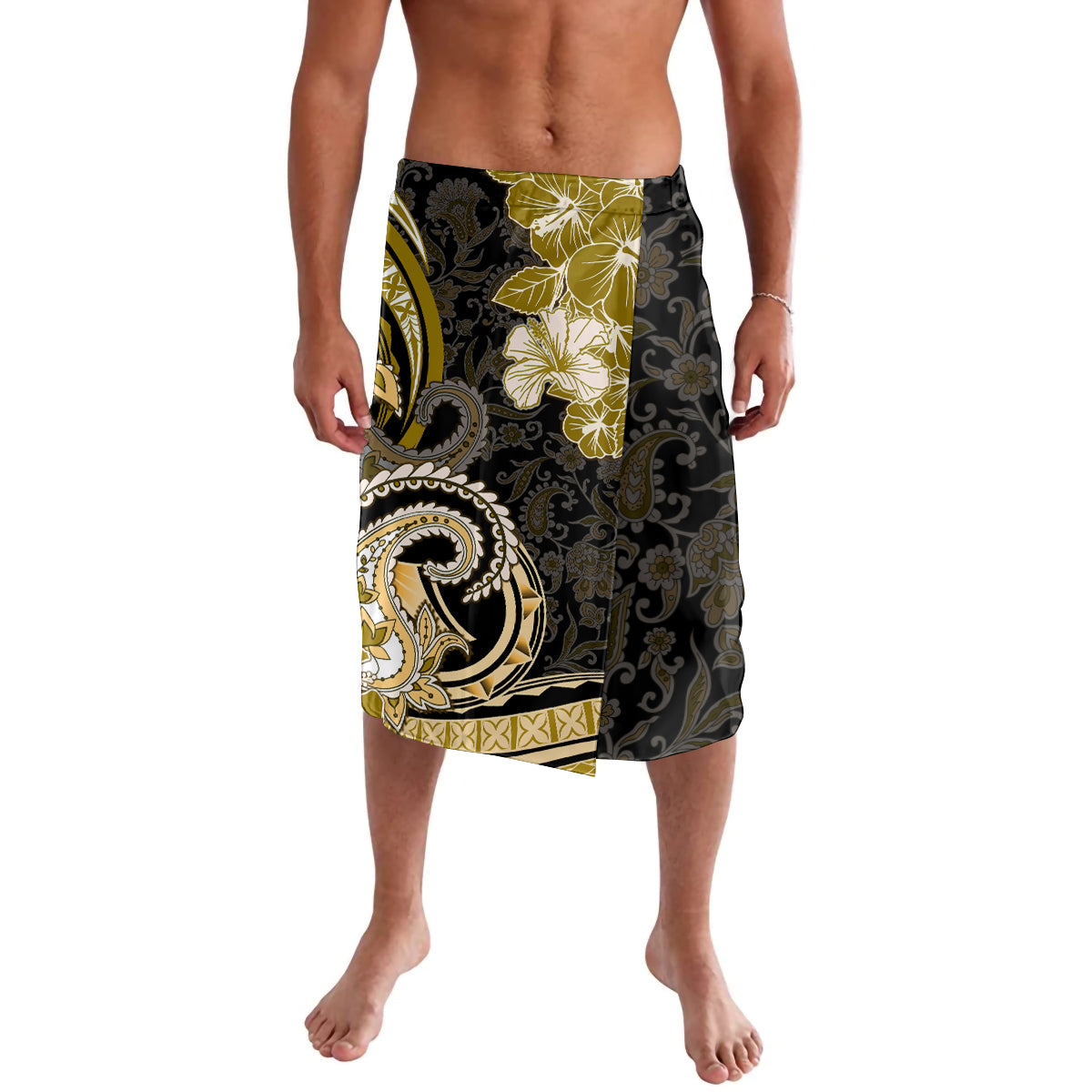 Polynesia Paisley Lavalava Mix Gold Polynesian Pattern LT05 Gold - Polynesian Pride