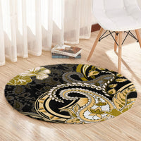 Polynesia Paisley Round Carpet Mix Gold Polynesian Pattern LT05 - Polynesian Pride