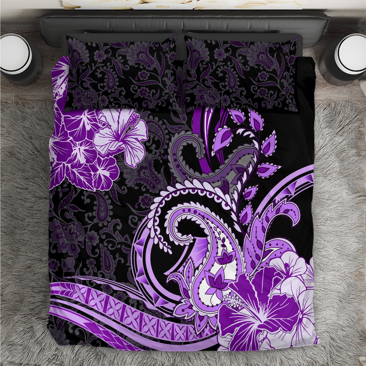 Polynesia Paisley Bedding Set Mix Purple Polynesian Pattern LT05 Purple - Polynesian Pride