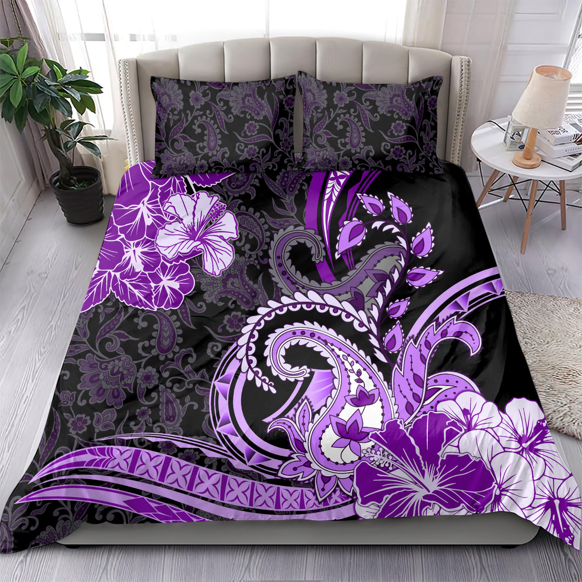 Polynesia Paisley Bedding Set Mix Purple Polynesian Pattern LT05 - Polynesian Pride